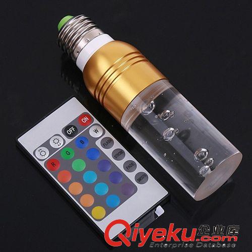 家庭景觀照明 彩色LED燈220V 3W 彩色LED長棒燈 遙控變色16色原始圖片3