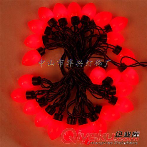 【古鎮(zhèn)廠家銷售】 蠟燭圖案5米25燈黃光LED燈串 圣誕節(jié)裝飾串燈