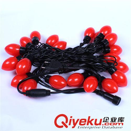 【廠家直銷】 蠟燭造型超高亮紅光LED燈串 圣誕裝飾彩燈原始圖片2