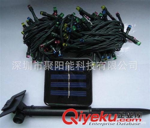 廠家批量直銷太陽能100LED燈七彩圣誕樹燈燈串