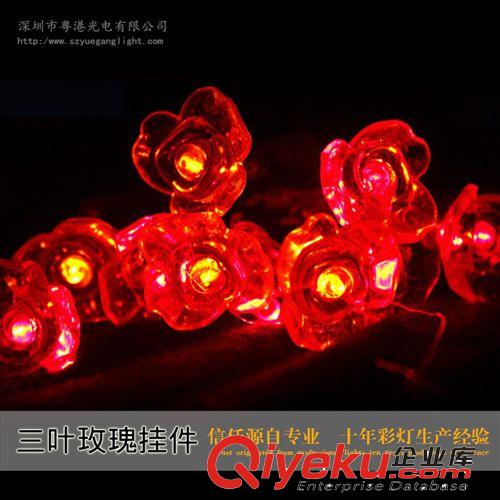 LED彩燈閃燈串燈節(jié)日圣誕樹裝飾led玫瑰掛件戶外防水婚慶圣誕彩原始圖片2