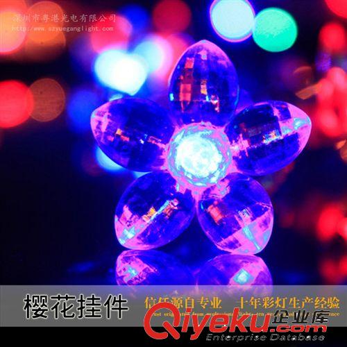 LED彩燈批發(fā) 櫻花掛件燈 LED彩燈閃燈串燈節(jié)日裝飾圣誕燈串防水原始圖片2