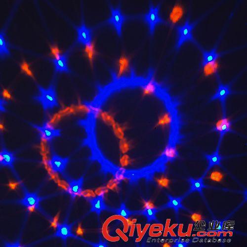 包郵t6燈珠 聲控LED六環水晶魔球圖案魔球激光燈舞臺燈光帶 tj原始圖片2