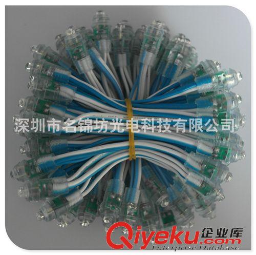 深圳LED外露燈串廠家供應9mm穿孔發(fā)光字白光LED防水燈串 大杯