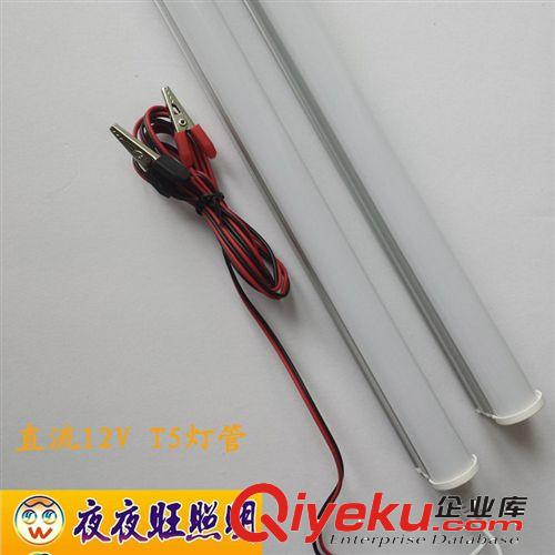 低壓燈管 12V 燈管 T5一體化燈管 帶夾子夜市電瓶專用日光燈夜市