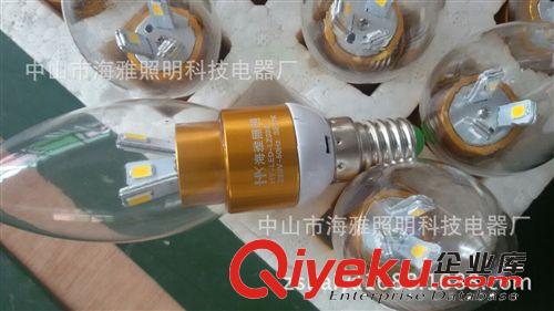 廣東中山古鎮海雅照明3叉 3w蠟燭燈原始圖片3