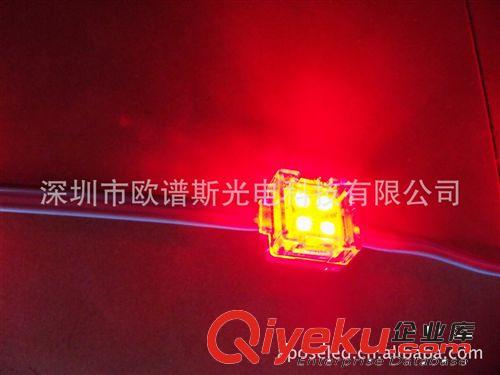 深圳LED廠家 供應12V四燈貼片 水晶透明 廣告模塊