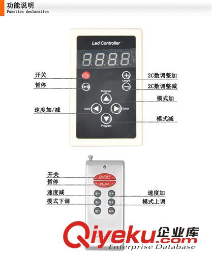 【廠家直銷】LED燈帶控制器 24鍵控制器 12V 七彩燈條RGB控制器