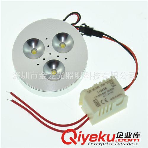 LED橱柜灯3W AC85-AC264V 暖白光 新款超薄圆形明装橱柜灯