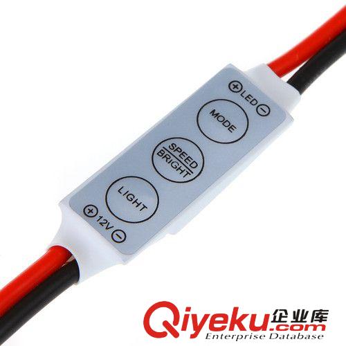 12V迷你LED燈帶控制器 單色光條控制盒 3528 5050軟燈條調光器原始圖片2