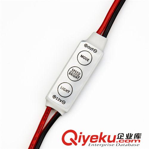 12V迷你LED燈帶控制器 單色光條控制盒 3528 5050軟燈條調光器原始圖片3