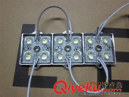 LED貼片3528四燈透鏡鐵殼防水紅白 12V發(fā)光廣告噴繪外露模組燈頭原始圖片2