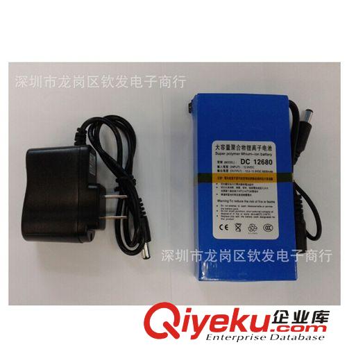 大容量聚合物可充电锂电池 12V 6800mA 移动电源 带开关后备电源