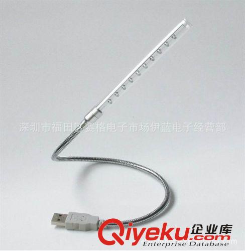 廠家直銷  透明銀色 迷你 USB LED 閱讀燈 usb10LED 高亮度燈