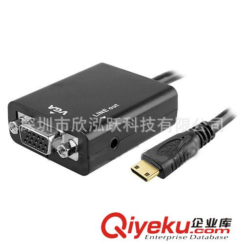 Mini HDMI to VGA 迷你HDMI轉(zhuǎn)VGA 轉(zhuǎn)接線 高清原始圖片2