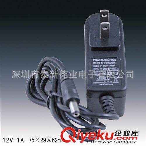 廠家直銷(xiāo)電子式充電器美標(biāo)IC案帶短路保護(hù)12V1A