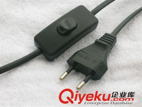 VDE歐規(guī)圓插開關(guān)線，歐規(guī)開關(guān)電源線，歐式臺(tái)燈電源線 歐洲線原始圖片2
