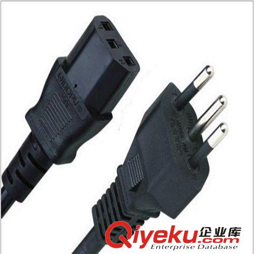 二芯巴西電源線插頭 三芯巴西插頭電源線 巴西電源線插頭線