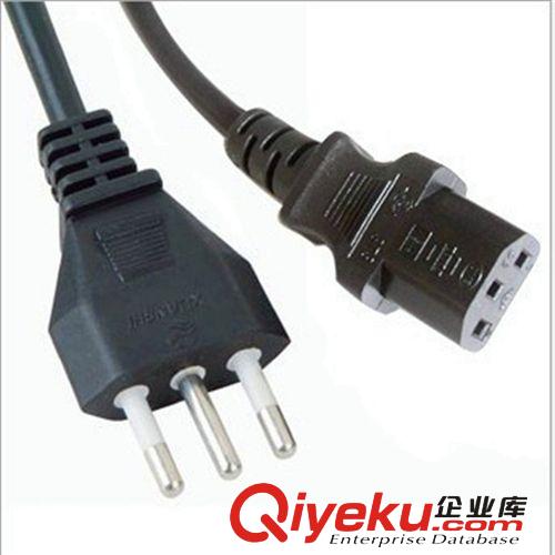 供應黑色巴西三芯H05VV-F 3*0.75平方品字尾電源線插頭 插頭線原始圖片2