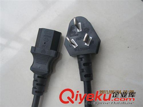 廠家定做各國(guó)認(rèn)證 單頭電源線 雙頭電源線  灰色電源線原始圖片3