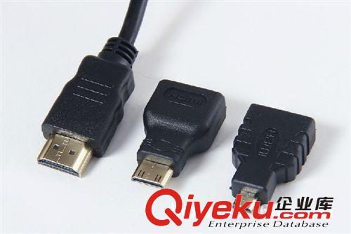 廠家直銷 HDMI三合一套裝 micro hdmi + mini hdmi轉(zhuǎn)接頭