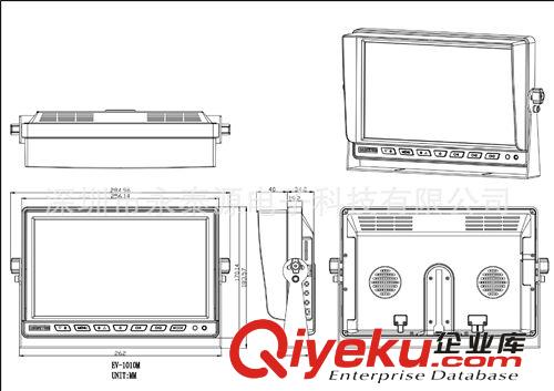 10.1寸 農用機械專用顯示器  10.1寸高清顯示器 臺式監控顯示原始圖片2