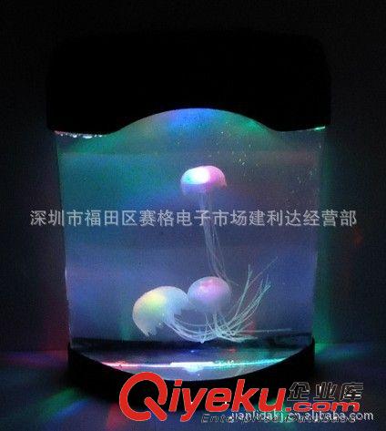 供應水母水族箱 電子水母 減壓 新奇特 海底世界背景 情人節(jié)禮物