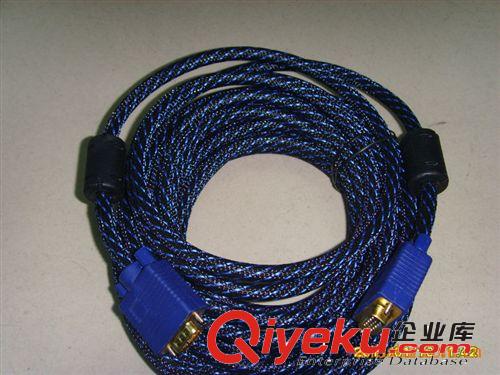 供應(yīng)VGA(3+6)全銅帶網(wǎng)  雙環(huán) 鍍金頭 10M  VGA線 顯示器線