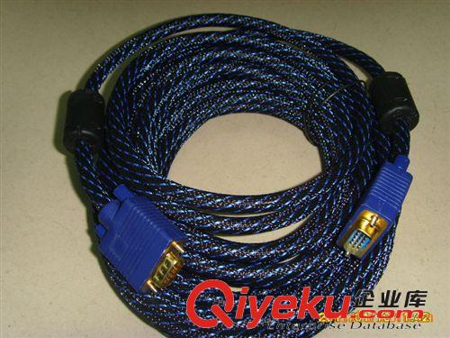 供應(yīng)VGA(3+6)全銅帶網(wǎng)  雙環(huán) 鍍金頭 10M  VGA線 顯示器線