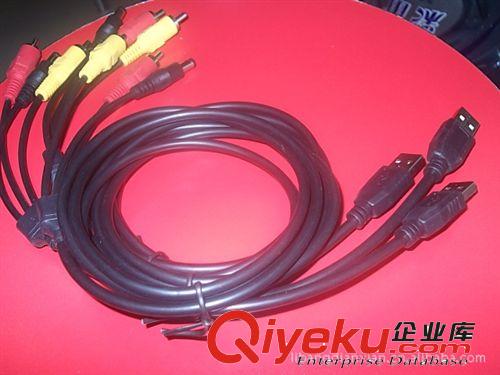 相碼相機(jī)線(xiàn), USB轉(zhuǎn)RCA+DC頭     USB TO2RCA+DC