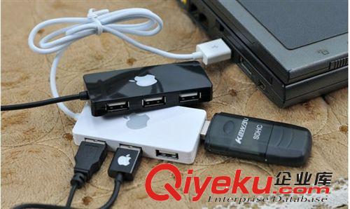平果三代升級 高速接口 2.0 USB分線器 一分四HUB 可帶500G硬盤原始圖片3