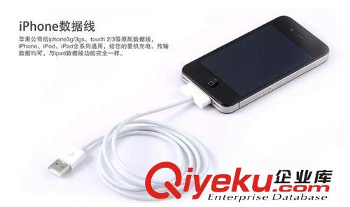 批發(fā)頻果iphone 4/4S/3G/3GS iPad 2/3 Touch 4 nano白色數(shù)據(jù)線原始圖片3