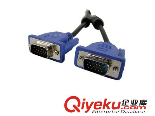 廠家批發(fā) 1.5米 蘭色頭VGA 公/公 3+5連接線[雙磁環(huán)]原始圖片2