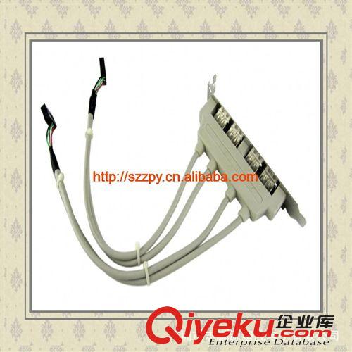 USB 2.0 --4口USB擋板線 四口擴(kuò)展擋板主板USB 擋板擴(kuò)展線