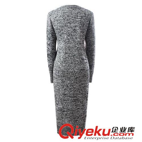 WK-922 歐美2014秋季新款 加長(zhǎng)款套頭長(zhǎng)袖針織衫  女士原始圖片3