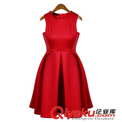 A2-4817 歐美2014新款 糖果色蓬蓬裙連衣裙 女士原始圖片2