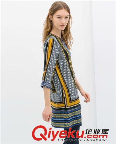F6-6139 歐美2014新款 腰果印花寬松版上衣 女士