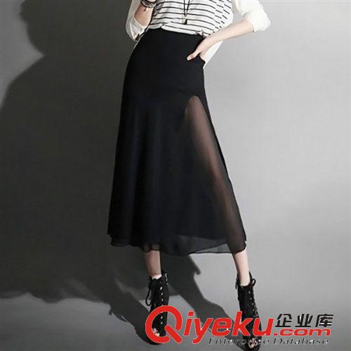 廣州外貿(mào)原單日韓女裝  夏季新款韓版品牌短袖雪紡連衣裙假兩件套