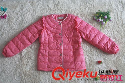 2014新品童裝羽絨zp女童羽絨服女童羽絨內膽公主荷葉邊收腰設計原始圖片2