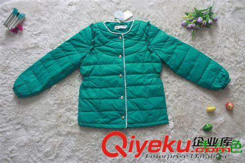 2014新品童裝羽絨zp女童羽絨服女童羽絨內膽公主荷葉邊收腰設計原始圖片3
