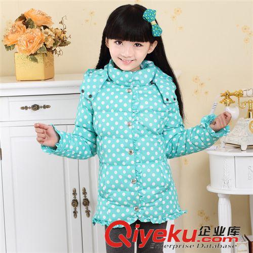 新款童裝 兒童羽絨服 童羽絨外套 女童羽絨內(nèi)膽服韓版圓點(diǎn)中長(zhǎng)款