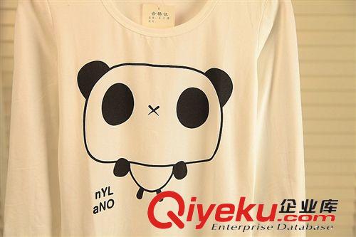 2013秋季新款 韓版圓領(lǐng)卡通修身休閑百搭女式長袖T恤打底衫C156