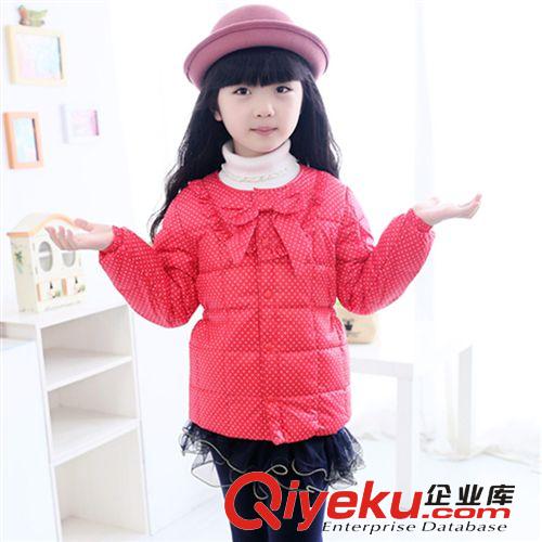 廠家直銷 兒童冬裝 童裝蕾絲邊連帽羽絨服 tj銷售 一件代發