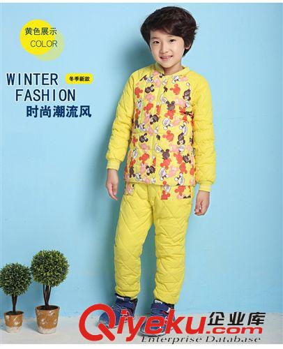 衫宣 超值低價(jià)批發(fā) 兒童羽絨內(nèi)膽套裝 童裝男女米老鼠8802套原始圖片2