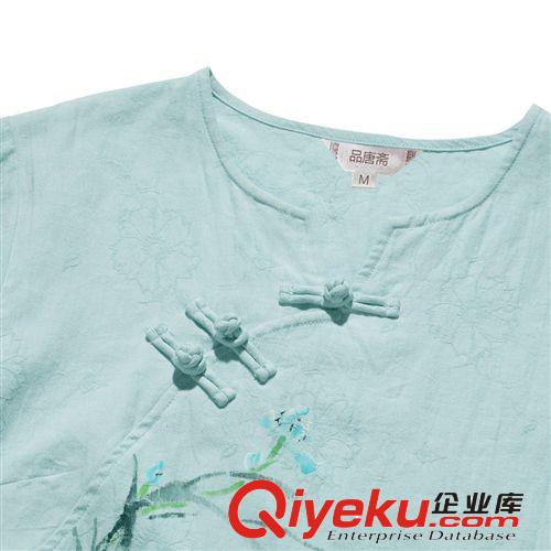 【虎門】品唐齋棉麻民族風中袖女裝改良唐裝女士長袖上衣13036原始圖片2