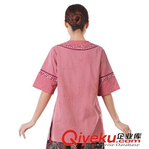 手繪旗袍上衣款棉麻大碼中式女裝改良漢服批發唐裝女士夏裝原始圖片2