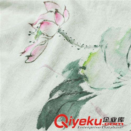 唐裝廠家批發(fā)女士棉麻手繪休閑褲女裝大碼時尚闊腿褲長褲[K13024]原始圖片3