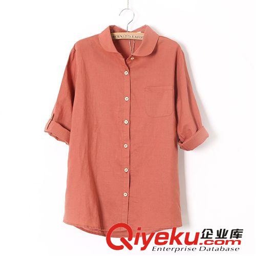 303-0094韓版修身娃娃領(lǐng)上衣刺繡蕾絲打底衫女長袖白色雪紡襯衫潮