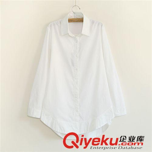 303-0063秋裝新款領(lǐng)子刺繡小熊長(zhǎng)袖白襯衫 童真甜美范 百搭襯衣女