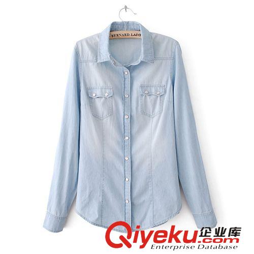 2014廠家直銷女款全棉燈芯絨襯衫日系文藝小清新無(wú)彈休閑襯衫女